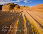 The Wave. North Coyote Buttes, Arizona. Waves of brilliant sandstone.  Ben Babusis, Lightscape Gallery.