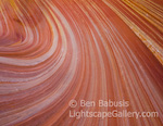 Sandstone Swirl. North Coyote Buttes, Arizona. Swirling layers of sandstone.  Ben Babusis, Lightscape Gallery.