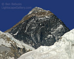 Everest. Sagarmatha National Park, Nepal. Mt. Everest rises 29,035 feet above sea level, the highest on earth.  � Ben Babusis, Lightscape Gallery.