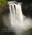 Snoqualmie Falls. Snoqualmie, Washington. The Snoqualmie River plummets 268 feet making for one of the most popular tourist attractions in Washington.  Ben Babusis, Lightscape Gallery.