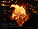 Lava Tongue. Volcano National Park, Hawaii. A slowly oozing lava flow makes it way down from Kilauea.  Ben Babusis, Lightscape Gallery.