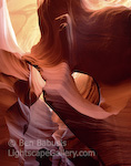 Tiger Eye. Antelope Canyon, Arizona. Sandstone formations in a southwestern slot canyon.  Ben Babusis, Lightscape Gallery.