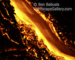 Lava Flow. Volcano National Park, Hawaii. Flowing lava from the mouth of Kilauea on Hawaii's Big Island.  Ben Babusis, Lightscape Gallery.