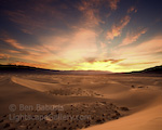 Dawns Early Light. Death Valley, California. A dramatic sunrise greets Death Valley, as seen from the 800 foot high dune summit.  Ben Babusis, Lightscape Gallery.