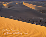 Dune Sunrise. Death Valley, California. Warm light greets the Death Valley sand dunes on a perfect winter morning.  Ben Babusis, Lightscape Gallery.