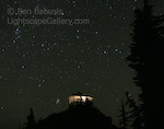 Stars Over Lookout. Evergreen Mountain, Washington. Stars fill the sky over Evergreen Mountain Lookout in the Cascades.  Ben Babusis, Lightscape Gallery.