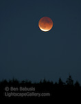 Eclipse over Ketchikan. Ketchikan, Alaska. Lunar eclipse over Alaska reaches near totality.  Ben Babusis, Lightscape Gallery.