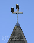 Church Perch. Ketchikan, Alaska. Two bald eagles perch on the the church steeple, the highest point in town.  Ben Babusis, Lightscape Gallery.