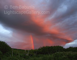 Lightning Bow. Mikfik Creek, Alaska. A midnight thunderstorm during the Alaskan summer spawns a rainbow rather than lightning bolt.  Ben Babusis, Lightscape Gallery.