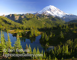 Sleeping Giant. Mt. Rainier, Washington. Ranked as the #1 most dangerous volcano in the U.S. because of its eruption potential and proximity to large population centers, Mt. Rainier is indeed a sleeping giant. One day, perhaps not long from now, Rainier will erupt as it has many times in the past and dramatically alter the pristine landscape visible here. � Ben Babusis, Lightscape Gallery.
