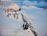 Harding Icefield. Homer, Alaska. Aerial view of the massive Harding Icefield on the Kenai Pennisula at sunset.   Ben Babusis, Lightscape Gallery.