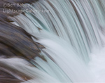Waterfall Detail. Katmai National Park, Alaska. Water flows over Brooks Falls in Alaska.  Ben Babusis, Lightscape Gallery.