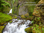 Elowah Falls. Columbia Gorge, OR. Elowah Falls, the reward after a beautiful hike through lush rainforest in the Columbia River Gorge.  Ben Babusis, Lightscape Gallery.