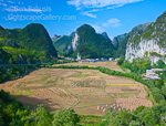 After the Harvest. Near Anshun, China. Rice fields after the fall harvest.  Ben Babusis, Lightscape Gallery.