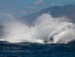 Whale of a Splash. Maui, Hawaii. Humpback whale breach creates an enormous splash 100 feet from our vessel off the coast of Maui.  Ben Babusis, Lightscape Gallery.