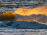 Catching the Wave. Ocean Shores, WA. Last rays of sunlight catch the ocean spray.  Ben Babusis, Lightscape Gallery.