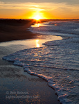 Foamy Sunrise. Ocean Shores, WA. Sunrise on Damon Point.  Ben Babusis, Lightscape Gallery.